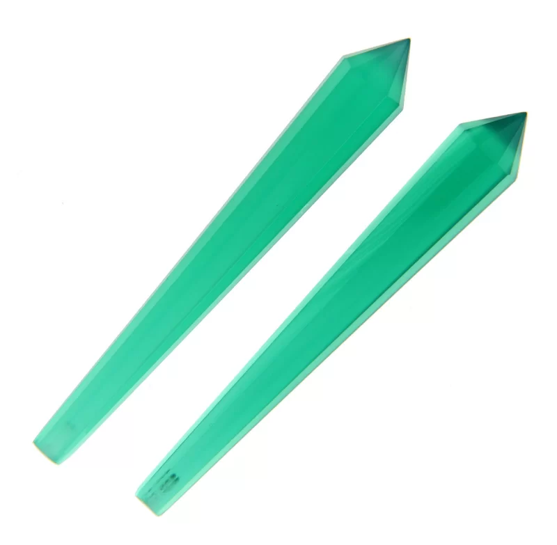 Pereche Pietre pentru Montura Onix verde Agat verde Natural - Eleganta si Echilibru