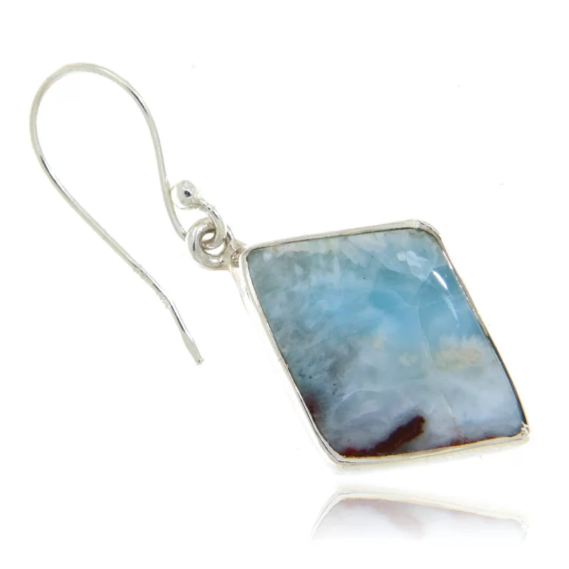 Cercei Argint 925 Larimar Natural - Eleganta si Calm Tropical