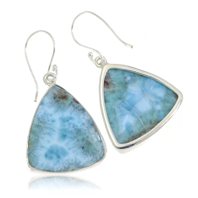 Cercei Argint 925 Larimar Natural - Calm Tropical