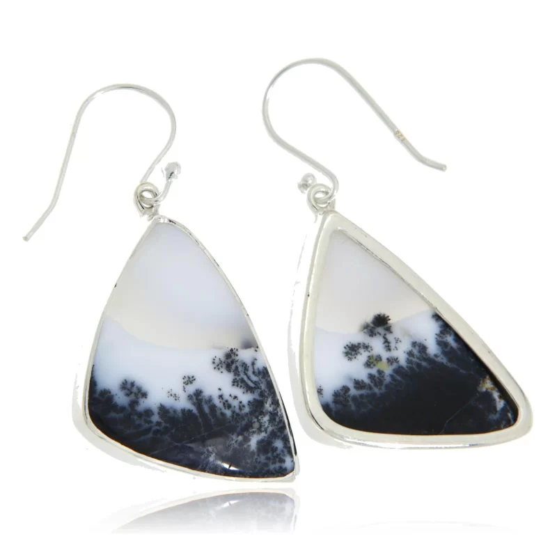Cercei Argint 925 Agat dendritic Natural - Eleganta si Naturalete