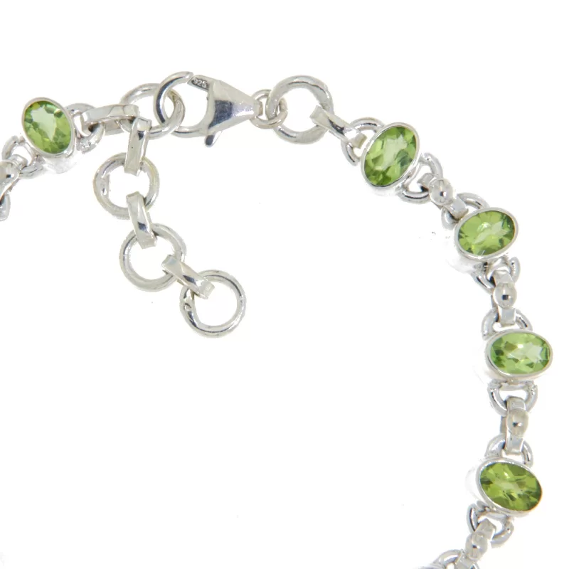 Bratara Argint 925  Peridot Natural - Rafinament si Energie