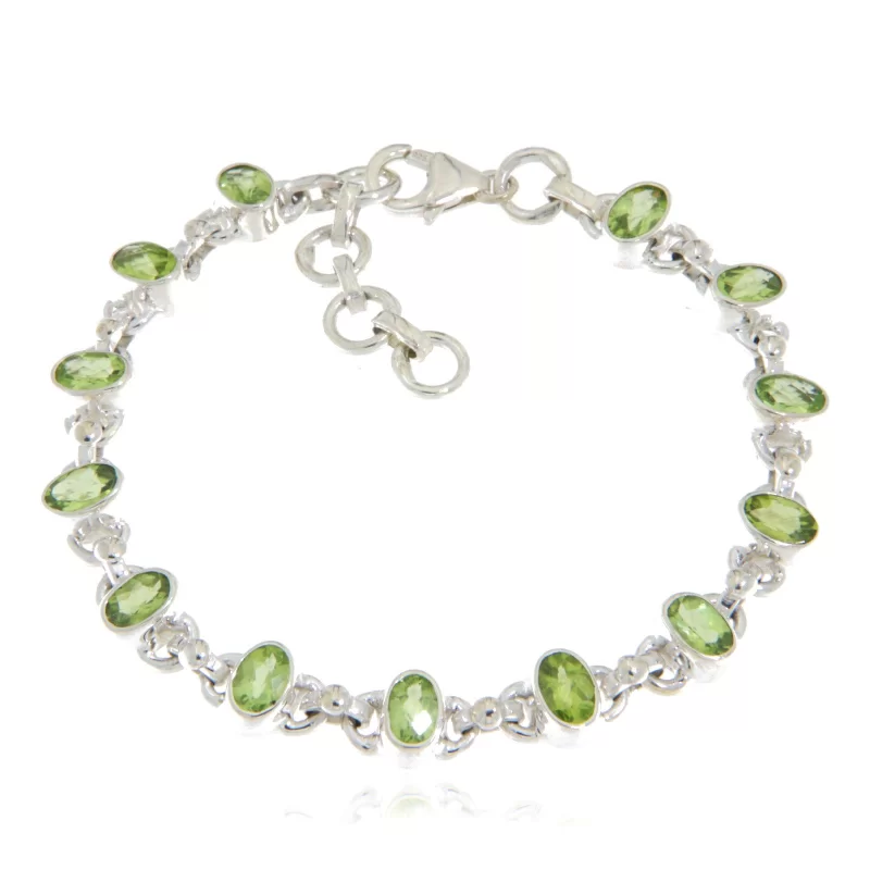 Bratara Argint 925  Peridot Natural - Rafinament si Energie