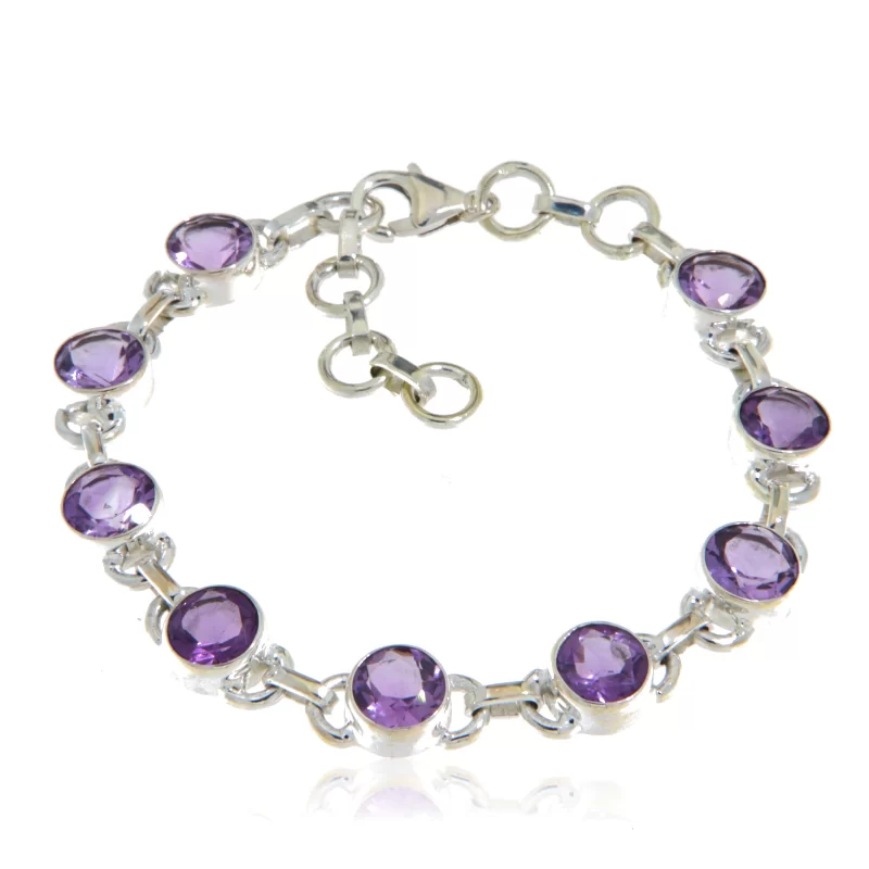 Bratara Argint 925 Ametist Natural - Stralucire si Eleganta