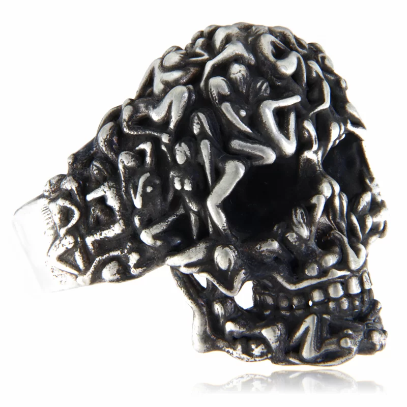 Ghiul Argint 925 Masiv women bodies skull- Salvador Dali