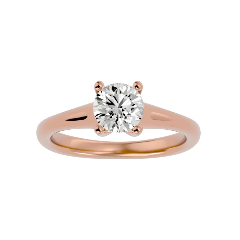 Inel de logodna Dazzling Briliant Rose Aur 18k Real Diamond - Diana