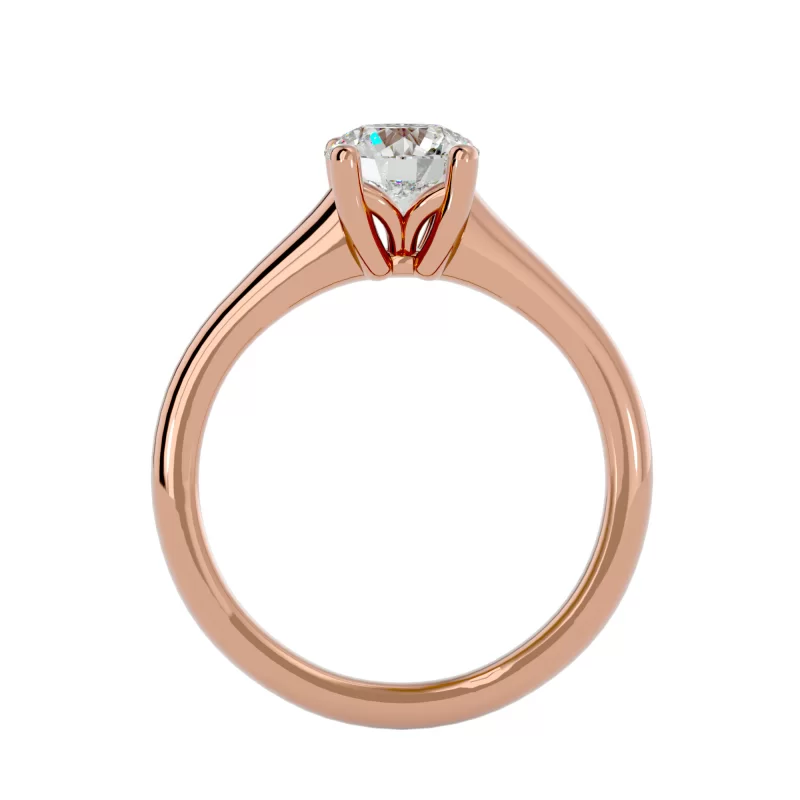 Inel de logodna Dazzling Briliant Rose Aur 18k Real Diamond - Diana