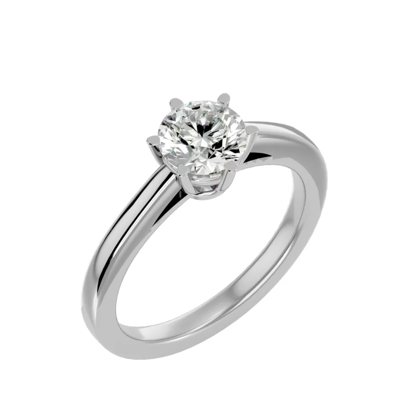Inel de logodna Uimitor Briliant Aur Alb 18k Diamant Natural - Carina