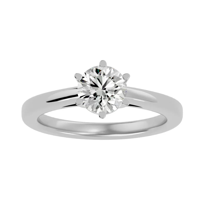 Inel de logodna Uimitor Briliant Aur Alb 18k Diamant Natural - Carina