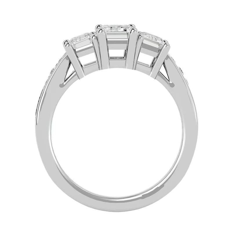 Inel de Logodna Trilogy Striking Emerald Aur 18k Real Diamond - Amélie