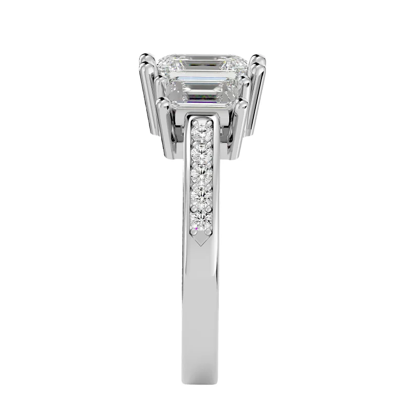Inel de Logodna Trilogy Striking Emerald Aur 18k Real Diamond - Amélie