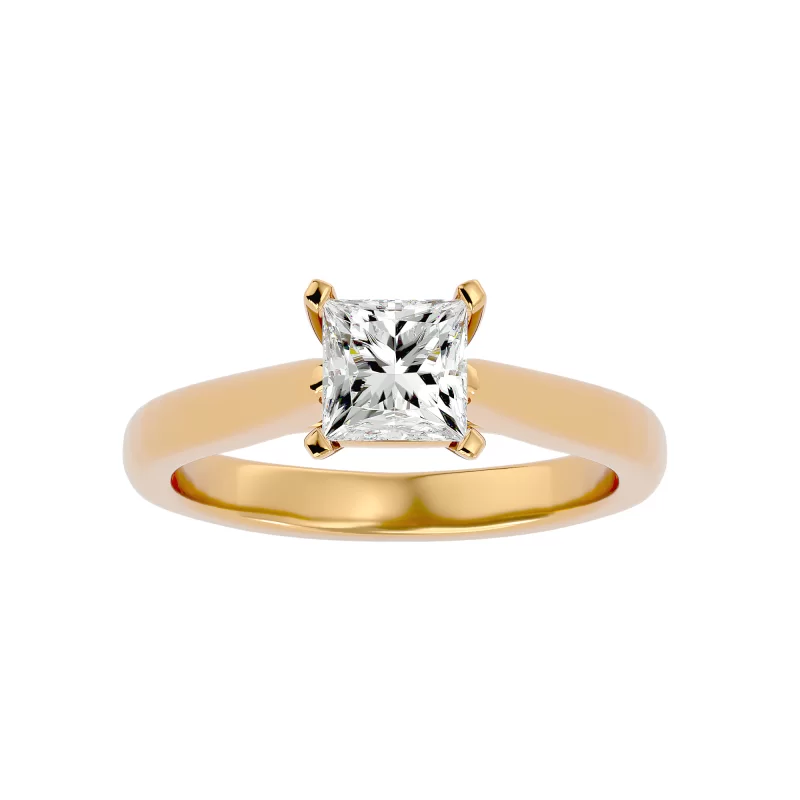 Inel de logodna Princess Galben Alb 18k Diamante Naturale - Rhianna
