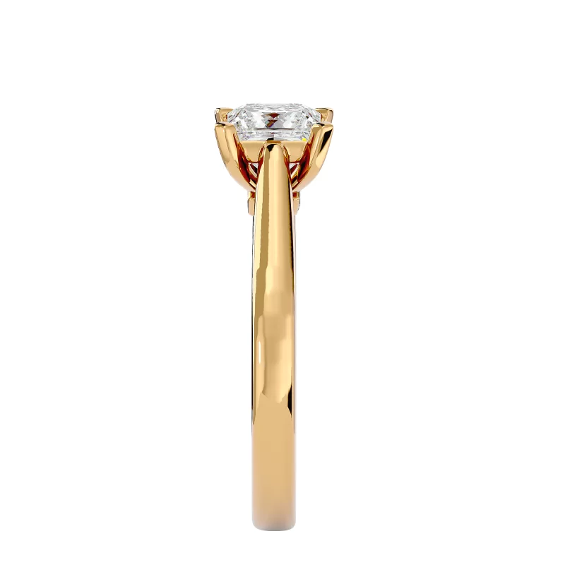 Inel de logodna Princess Galben Alb 18k Diamante Naturale - Rhianna