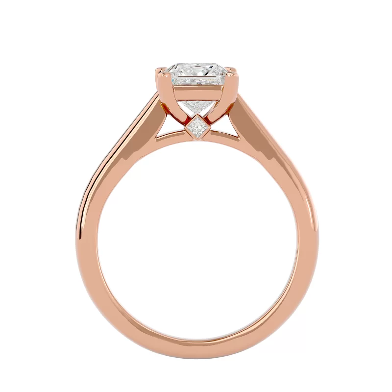 Inel de logodna Princess Aur Roz 18k Diamante Naturale - Rhianna