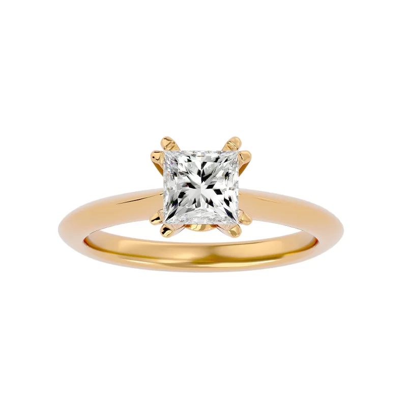Inel de logodna Princess Aur Galben 18k Diamante Naturale - Tiger Lily