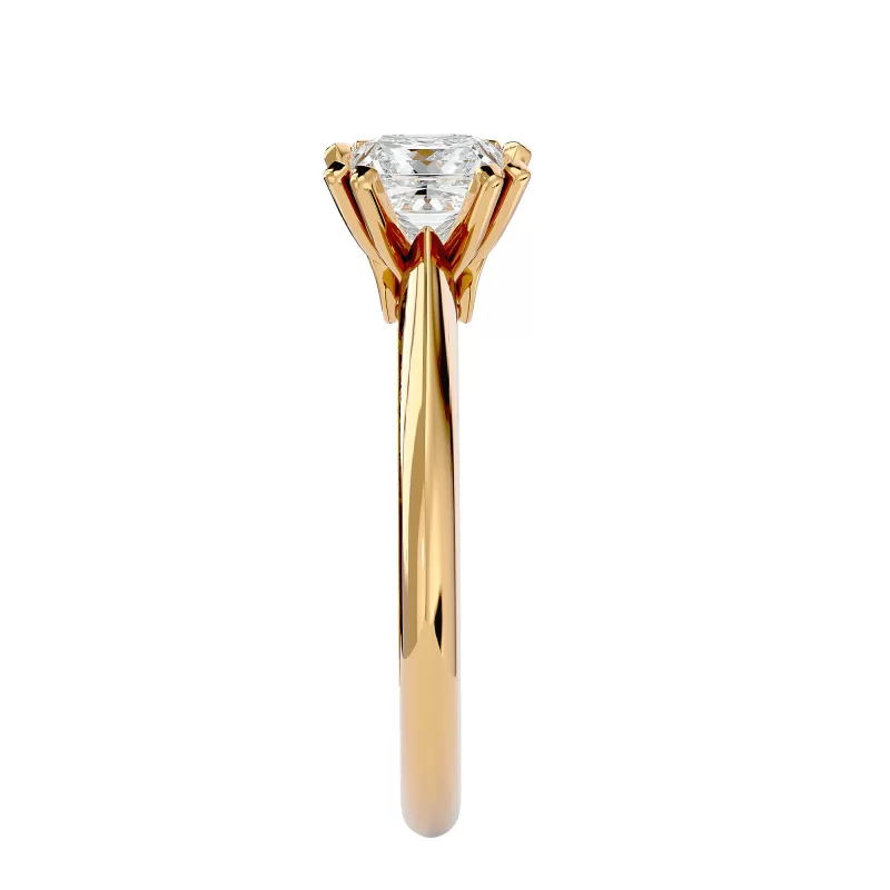 Inel de logodna Princess Aur Galben 18k Diamante Naturale - Tiger Lily