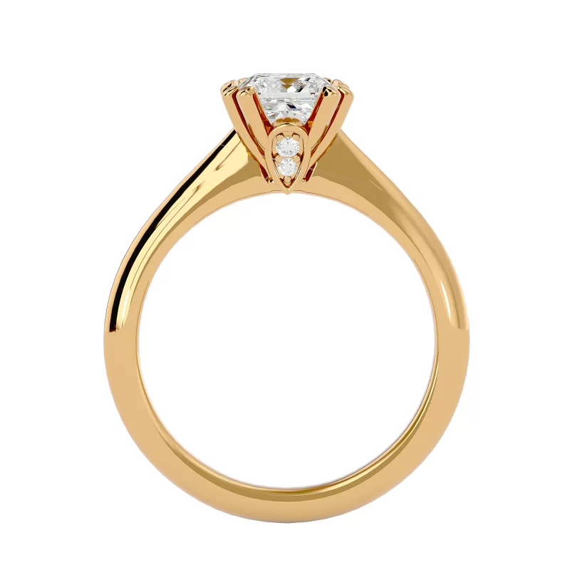 Inel de logodna Princess Aur Galben 18k Diamante Naturale - Tiger Lily