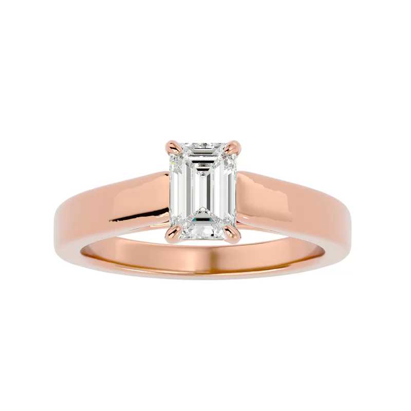 Inel de logodna Emerald Aur Roz 18k Diamante Naturale - Matilda
