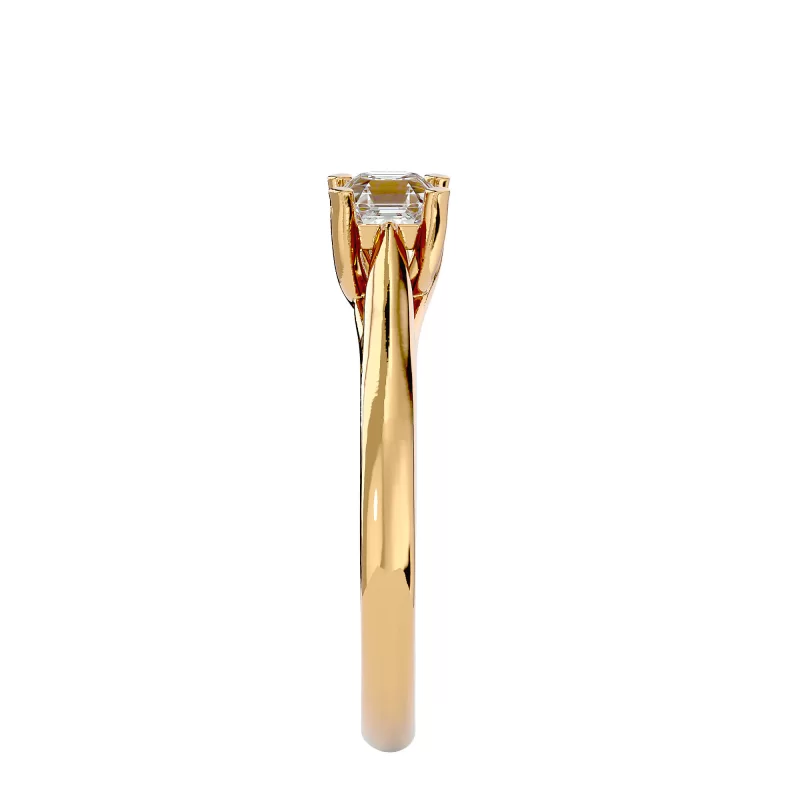 Inel de logodna Cushion Aur Galben 18k Diamante Naturale - Alice