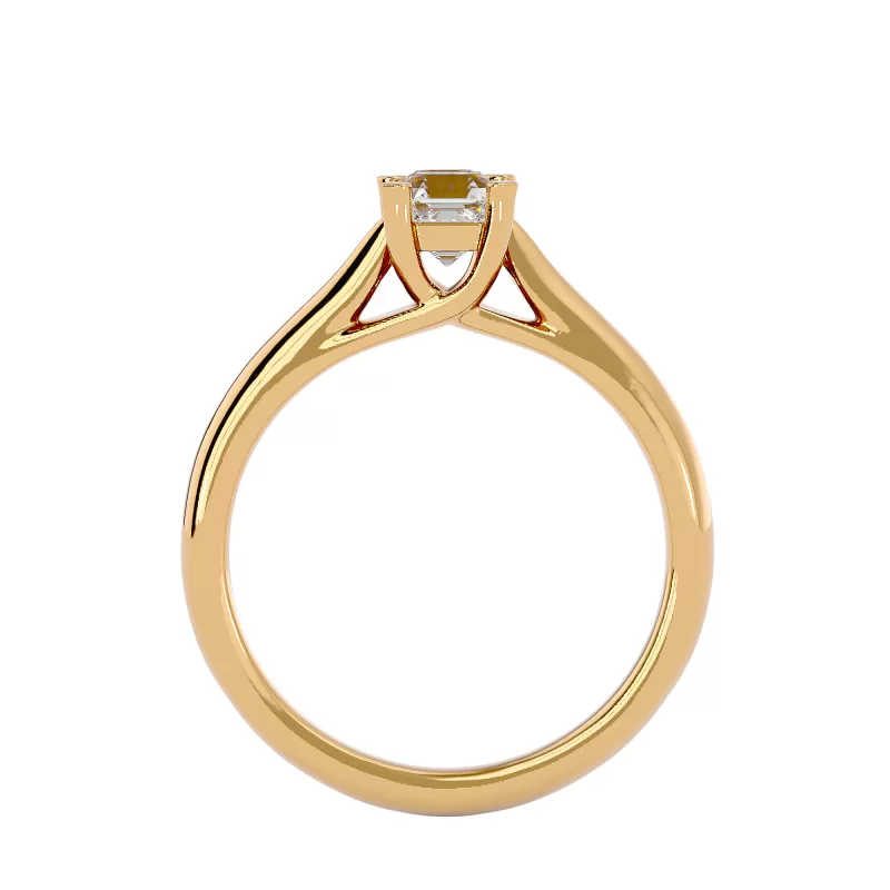 Inel de logodna Cushion Aur Galben 18k Diamante Naturale - Alice