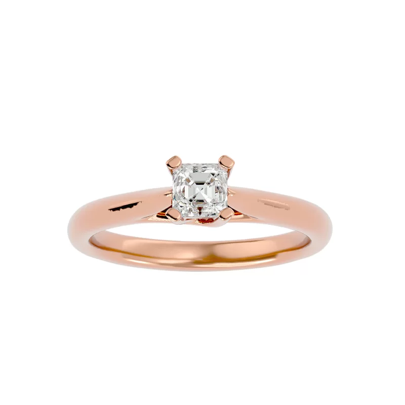 Inel de logodna Cushion Aur Roz 18k Diamante Naturale - Alice