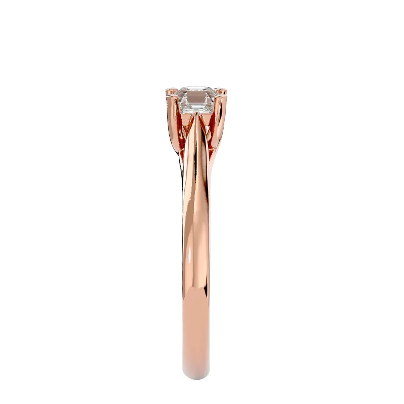 Inel de logodna Cushion Aur Roz 18k Diamante Naturale - Alice
