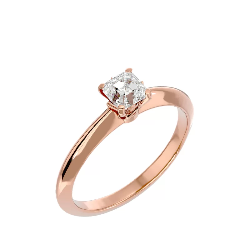 Inel de logodna Cushion Aur Roz 18k Diamante Naturale - Celine