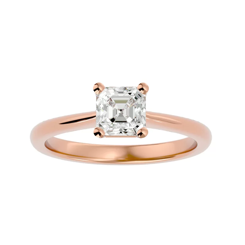 Inel de Logodna Cushion Aur Roz 18k Diamante Naturale - Cristina