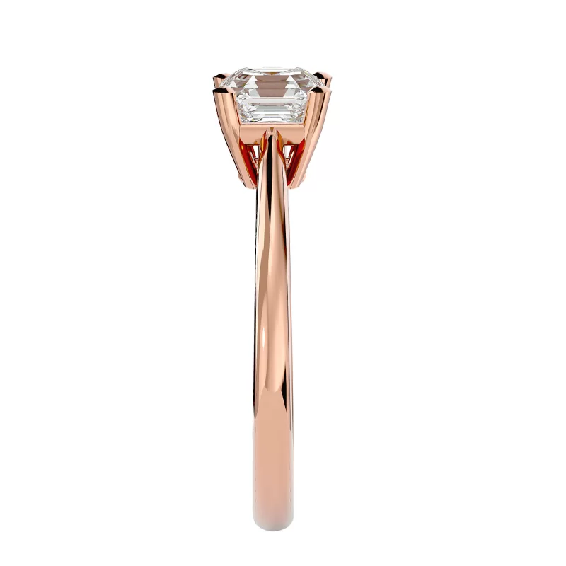 Inel de Logodna Cushion Aur Roz 18k Diamante Naturale - Cristina