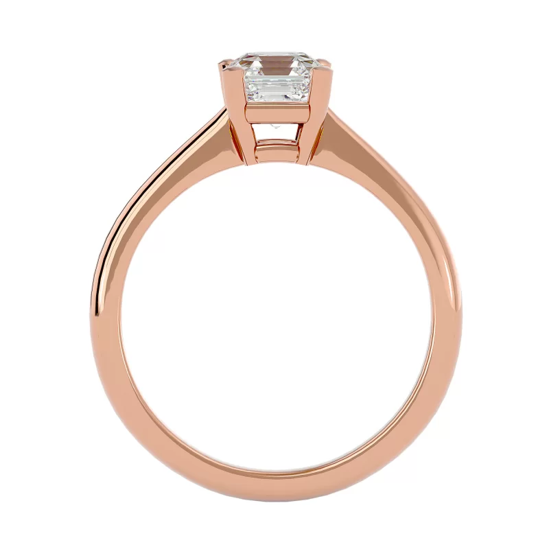 Inel de Logodna Cushion Aur Roz 18k Diamante Naturale - Cristina