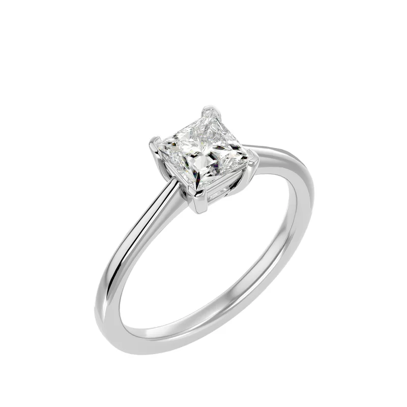Inel de Logodna Princess Aur Alb 18k Diamant Natural - Josephine