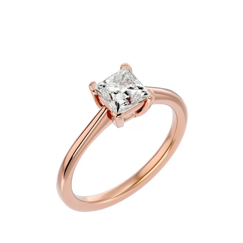 Inel de Logodna Dazzling Princess Aur Roz 18k Real Diamonds - Josephine