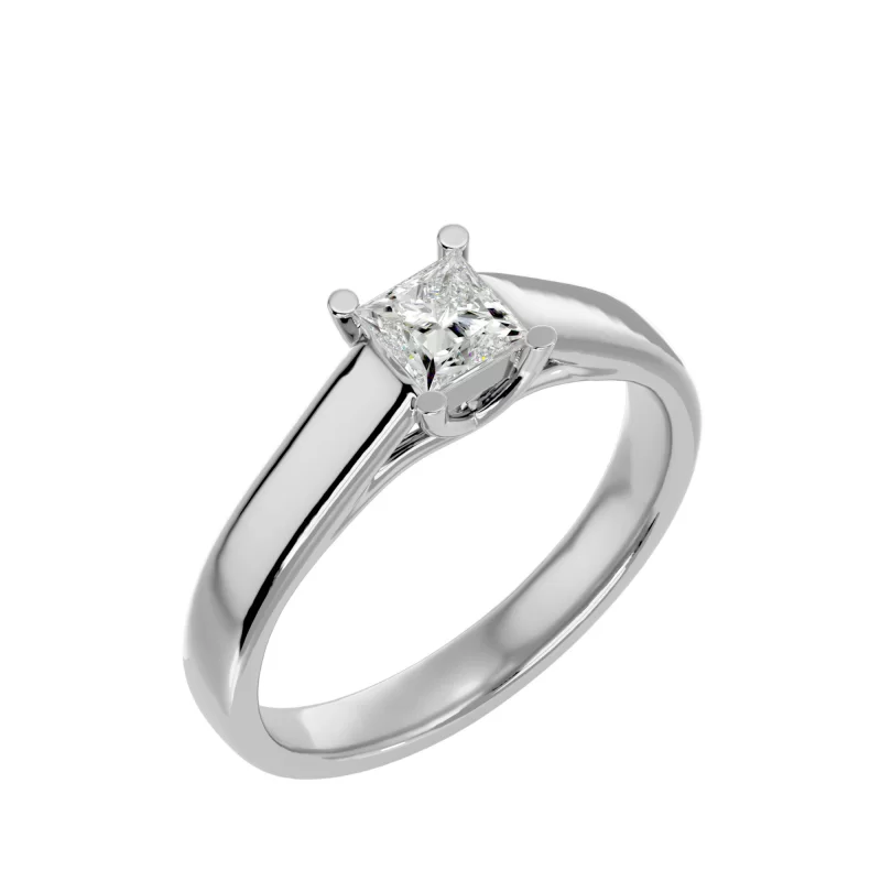 Inel de Logodna Sublime Princess Aur Alb 18k Genuine Diamonds - Dalia