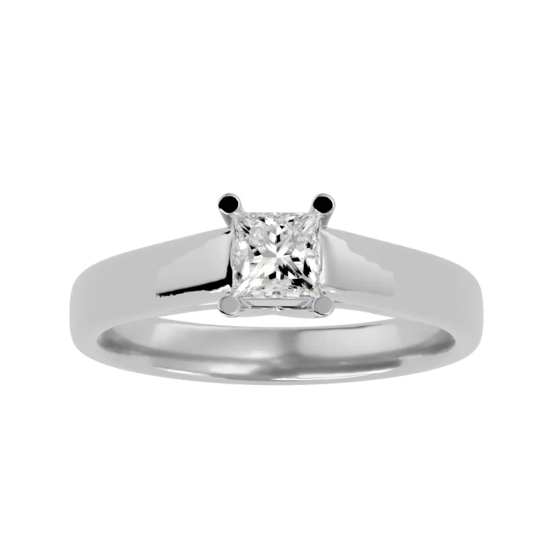 Inel de Logodna Sublime Princess Aur Alb 18k Genuine Diamonds - Dalia