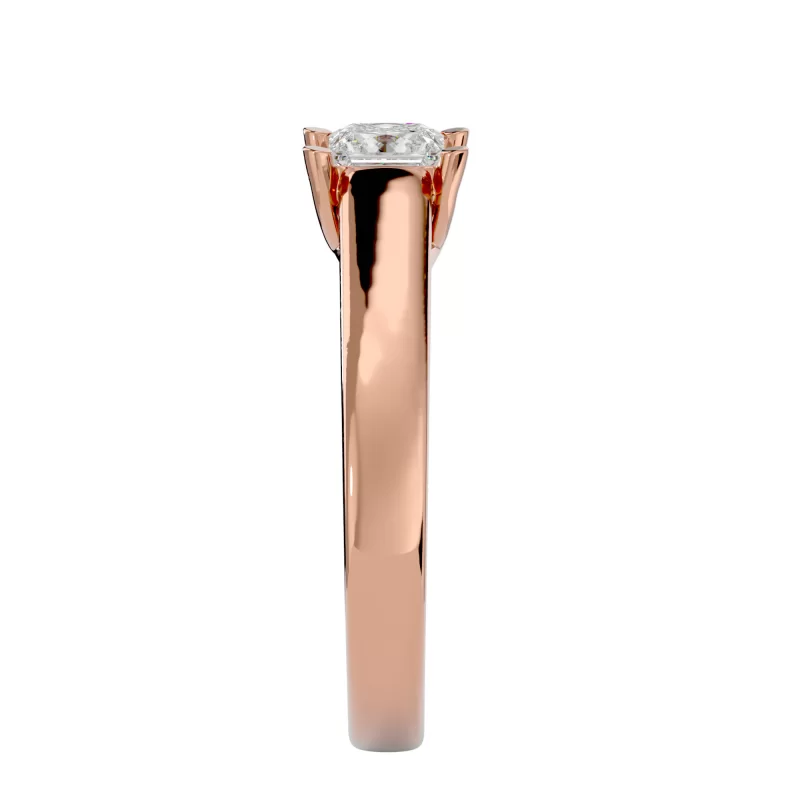 Inel de Logodna Stylish Princess Aur Roz 18k Pure Diamond - Dalia