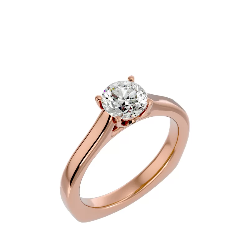 Inel de Logodna Irresistible Briliant Aur Roz 18k Pure Diamond - Selma