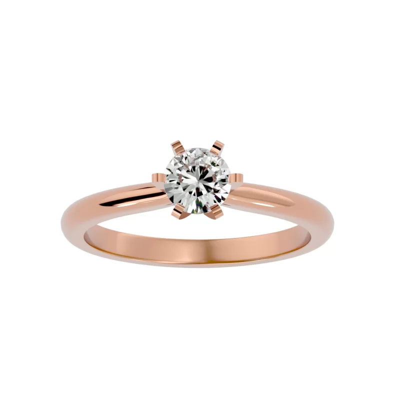 Inel de Logodna Distins Briliant Aur Roz 18k Genuine Diamond - Simone