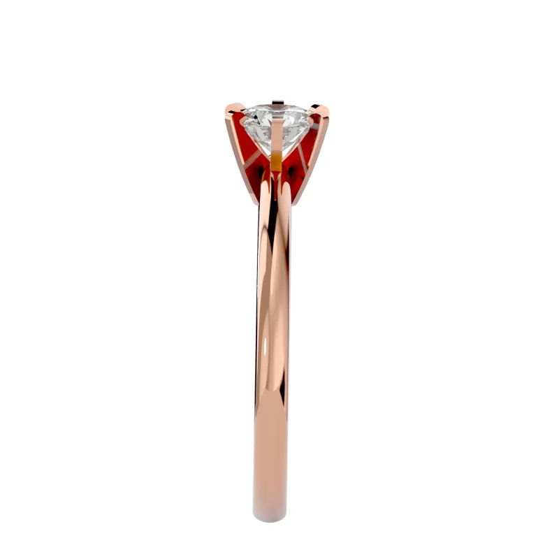 Inel de Logodna Distins Briliant Aur Roz 18k Genuine Diamond - Simone
