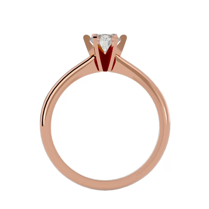 Inel de Logodna Distins Briliant Aur Roz 18k Genuine Diamond - Simone