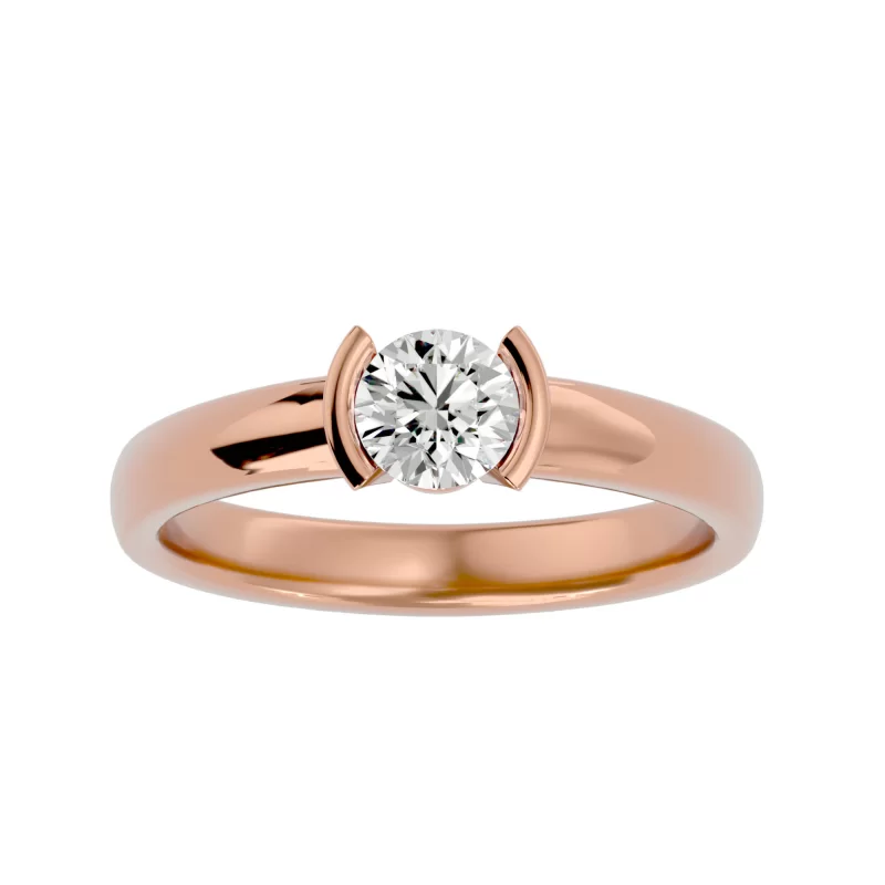 Inel de Logodna Pretios Briliant Aur Roz 18k Real Diamond - Alma