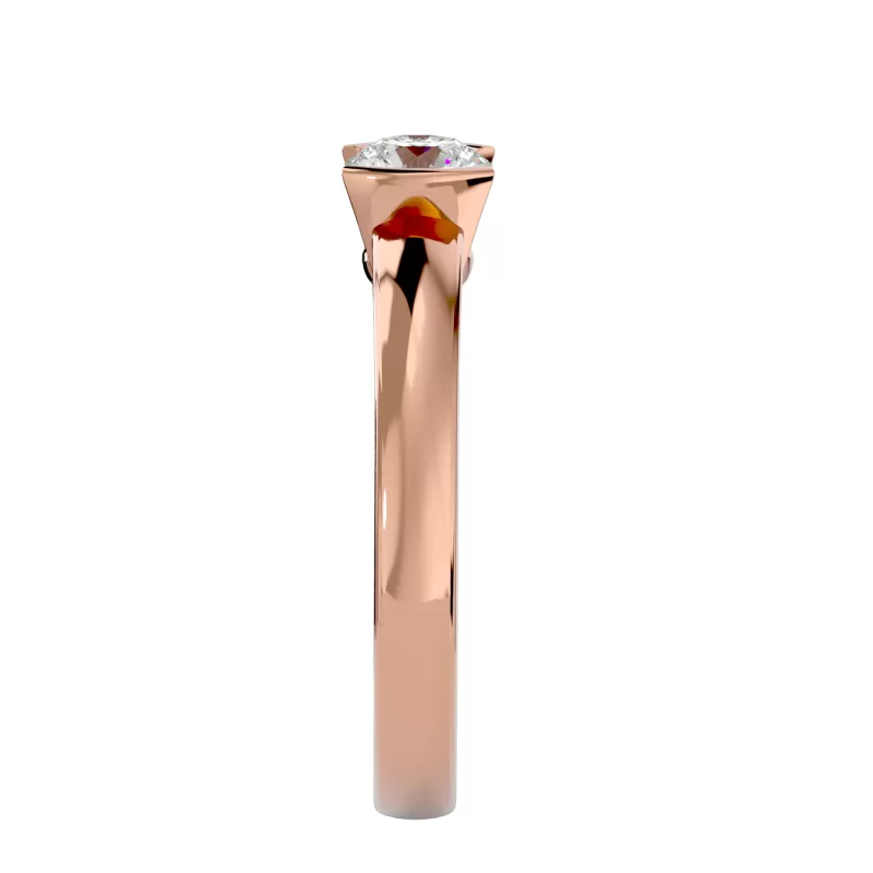 Inel de Logodna Pretios Briliant Aur Roz 18k Real Diamond - Alma