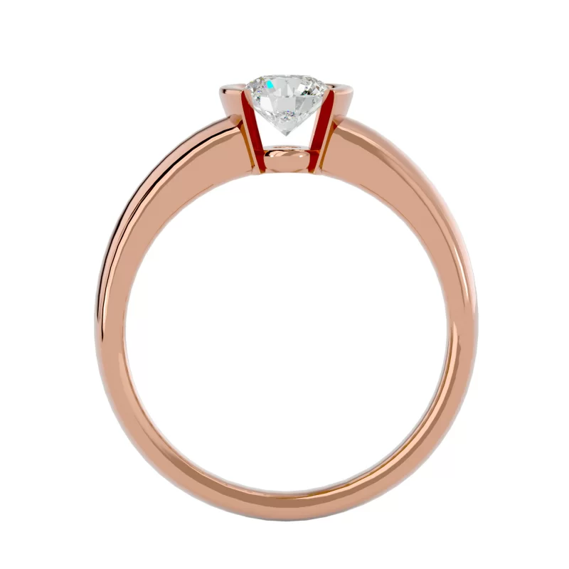 Inel de Logodna Pretios Briliant Aur Roz 18k Real Diamond - Alma