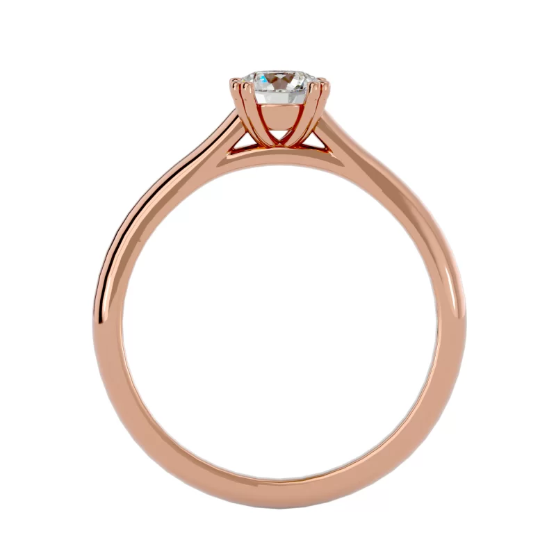 Inel de Logodna Distins Briliant Rose Aur 18k Diamant Natural - Sonia