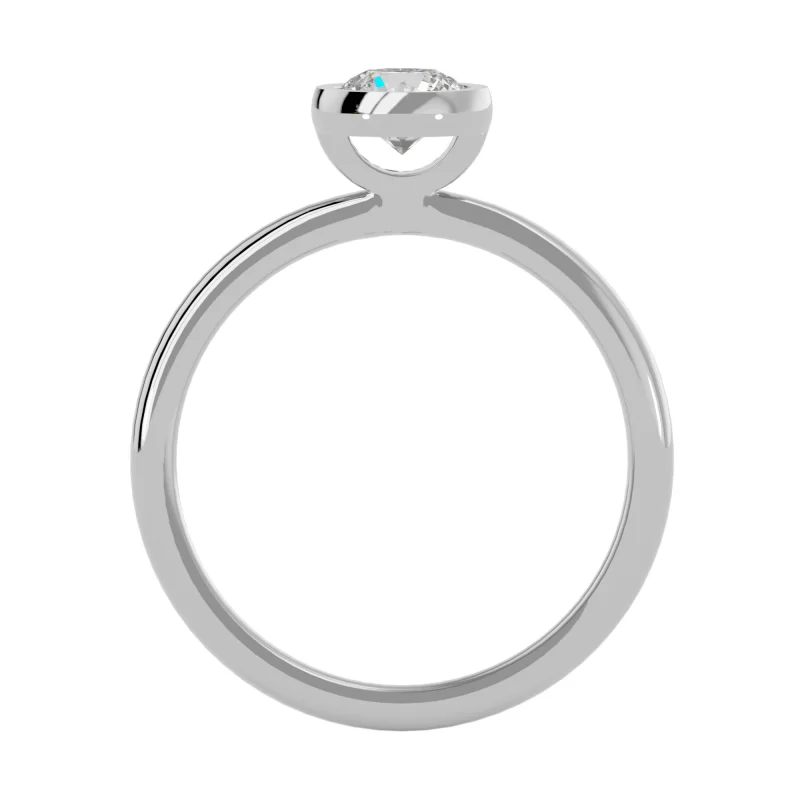 Inel de Logodna Briliant Aur Alb 18k Diamant Natural - Irena