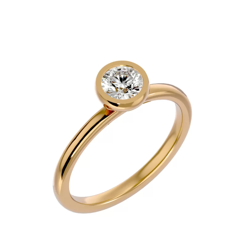 Inel de Logodna Fascinating Briliant Gold Aur 18k Diamant Natural - Irena