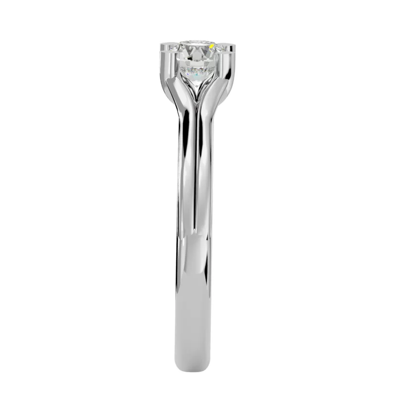 Inel de Logodna Sumptuous Briliant Aur Alb 18k Diamant Natural - Janine
