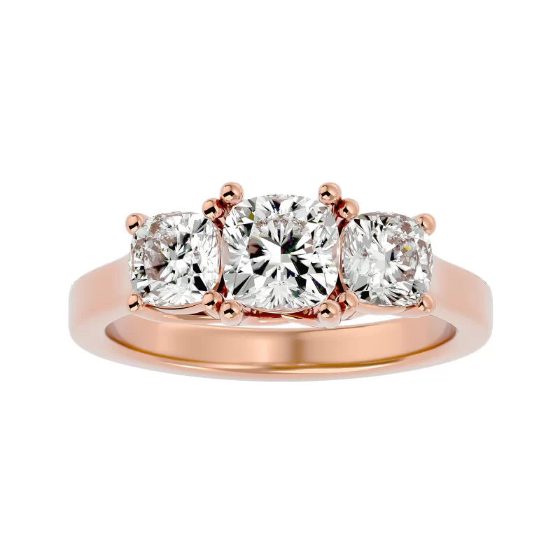 Inel de Logodna Noble Trilogy Rose Aur 18k Genuine Diamonds - Aura