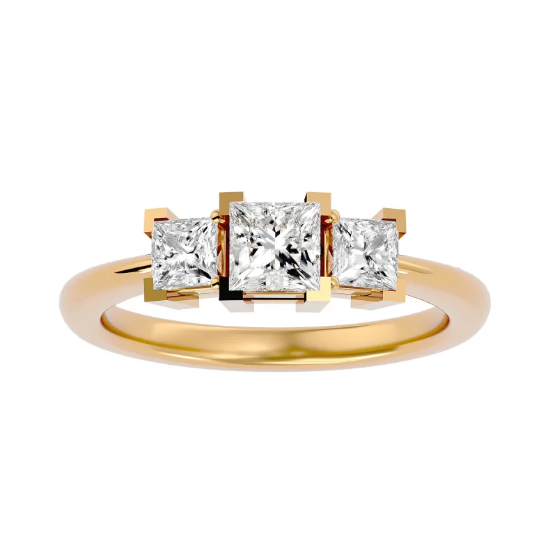 Inel de Logodna Exquisite Trilogy Aur Galben 18k Genuine Diamonds - Otilia