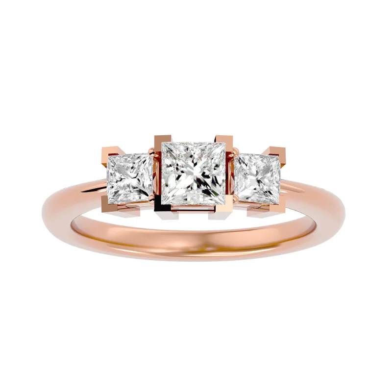 Inel de Logodna Irresistible Trilogy Rose Aur 18k Real Diamond - Otilia