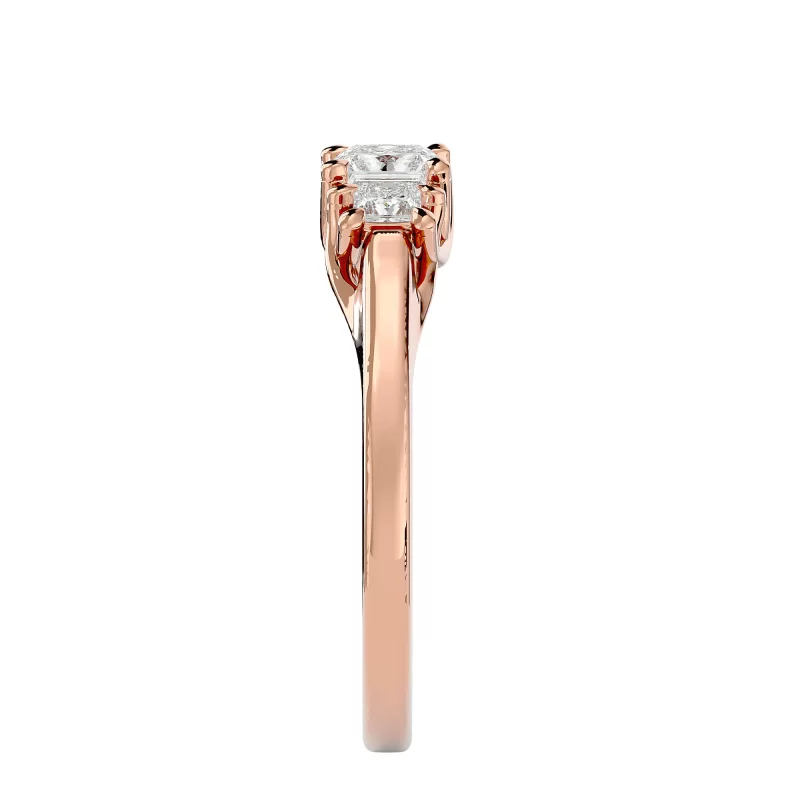 Inel de Logodna Trilogy Aur Roz 18k Diamante Naturale - Selena