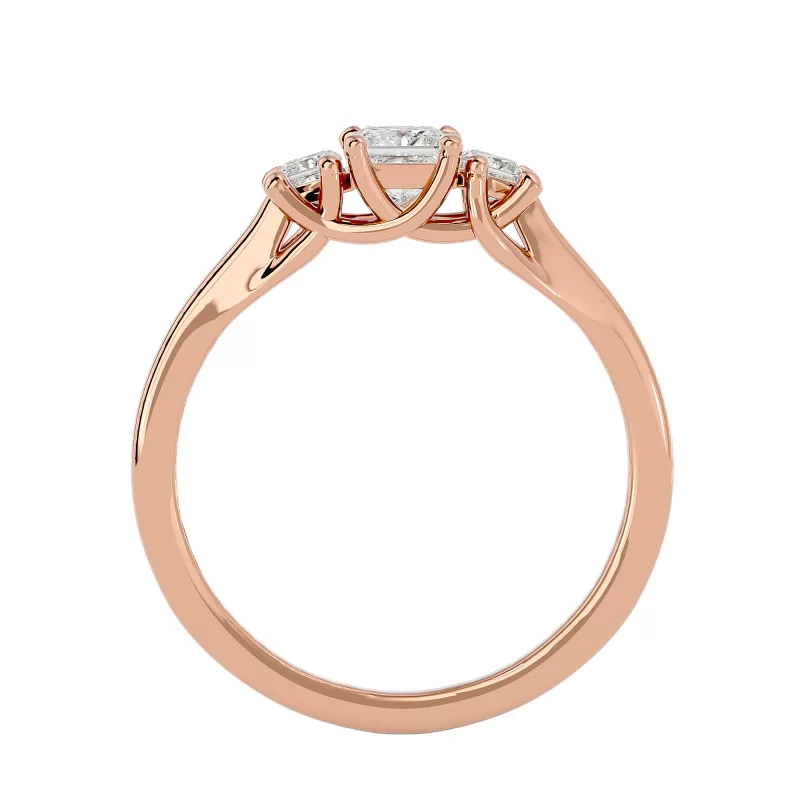 Inel de Logodna Trilogy Aur Roz 18k Diamante Naturale - Selena